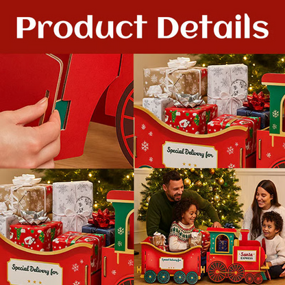 🥳2026 HOT SALE🥳💞50K+ SOLD! 🚂🎁 50% OFF! Creative Santa‘s Gift Express Train – Spacious compartments for gifts, whimsical gingerbread design. No tools needed – place under tree & watch holiday magic come alive! 🎄✨