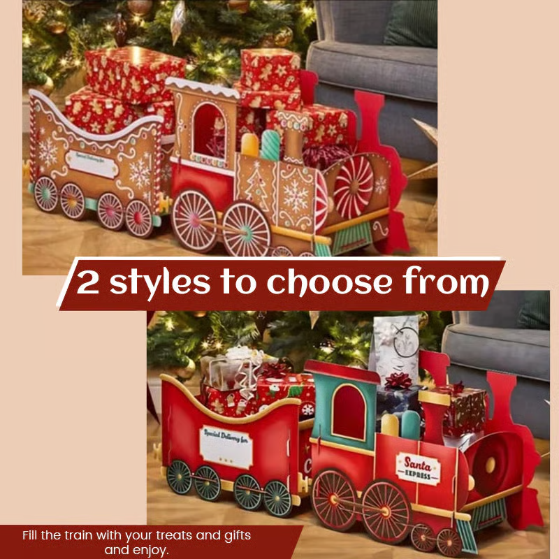 🥳2026 HOT SALE🥳💞50K+ SOLD! 🚂🎁 50% OFF! Creative Santa‘s Gift Express Train – Spacious compartments for gifts, whimsical gingerbread design. No tools needed – place under tree & watch holiday magic come alive! 🎄✨
