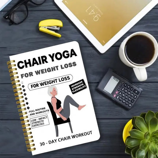 Chair Yoga Spiral Notebook for Weight Loss