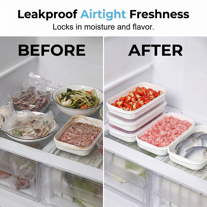Stackable Fridge Storage Container with Lid