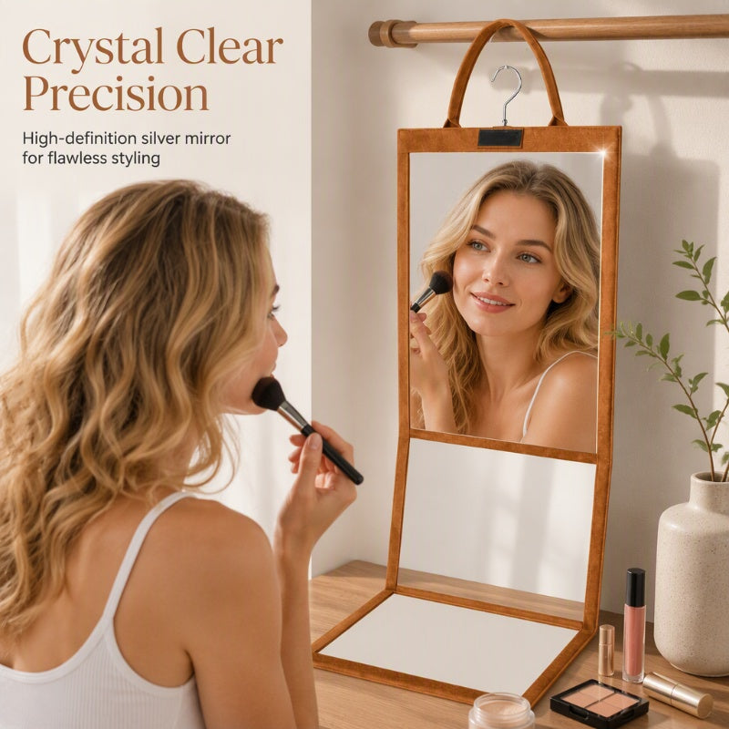 🥳2026 NEW ARRIVAL🥳💞50K+ SOLD!🔥50% OFF! 🪞✨ Portable Folding Full-Length Mirror — Lightweight & Foldable, Crystal Clear Reflection, Space-Saving, Perfect for Bedroom, Apartment & Travel ✨