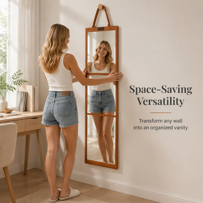 🥳2026 NEW ARRIVAL🥳💞50K+ SOLD!🔥50% OFF! 🪞✨ Portable Folding Full-Length Mirror — Lightweight & Foldable, Crystal Clear Reflection, Space-Saving, Perfect for Bedroom, Apartment & Travel ✨