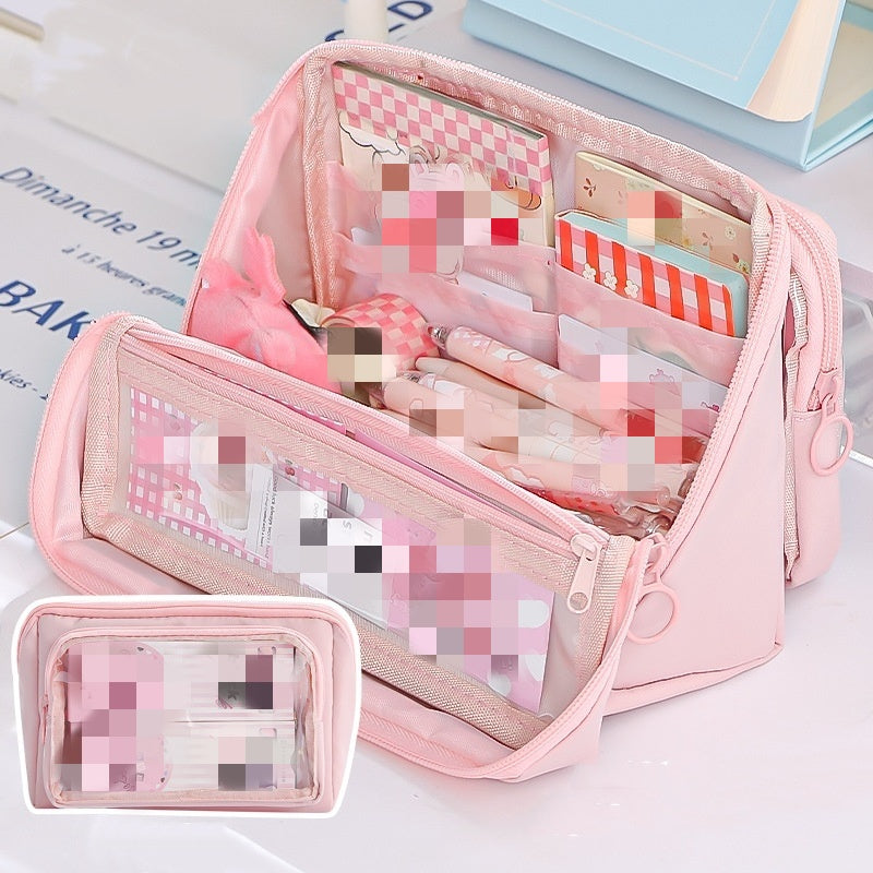 🖊️50% OFF NOW! High Capacity Detachable 9‑Layer Pencil Case‑ Multi‑Compartment Large Stationery Bag with Removable Front Pouch, Portable Durable Pen Pouch for Students School Supplies