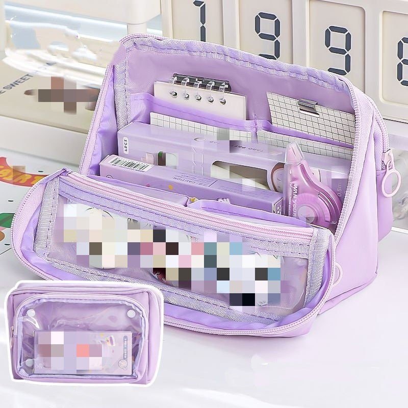 🖊️50% OFF NOW! High Capacity Detachable 9‑Layer Pencil Case‑ Multi‑Compartment Large Stationery Bag with Removable Front Pouch, Portable Durable Pen Pouch for Students School Supplies