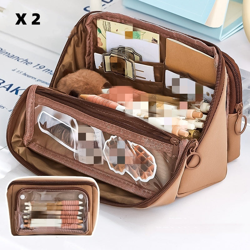 🖊️50% OFF NOW! High Capacity Detachable 9‑Layer Pencil Case‑ Multi‑Compartment Large Stationery Bag with Removable Front Pouch, Portable Durable Pen Pouch for Students School Supplies