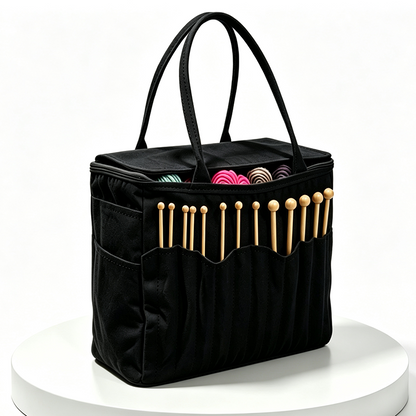Knit Anywhere Instantly! Tangle-Free Canvas Yarn Bag