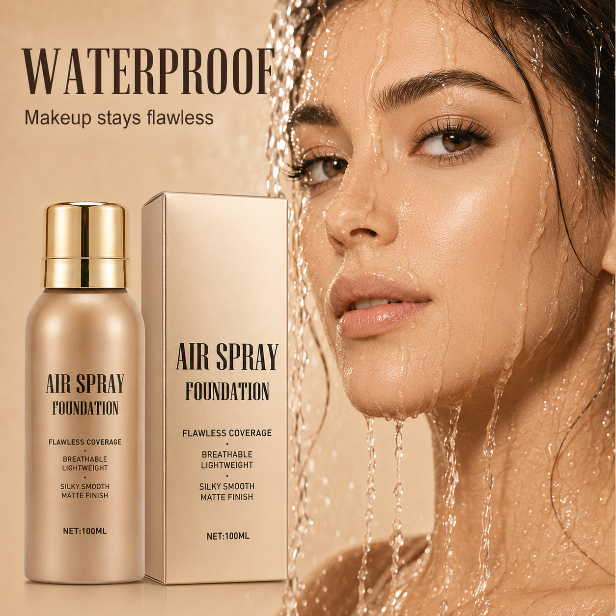 Waterproof Flawless Air Spray Foundation