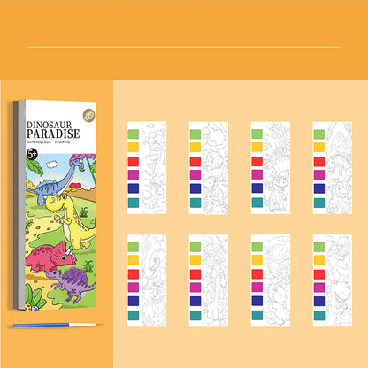 🥳2026 HOT SALE🥳💞50K+ SOLD! 🎨🖌️ Pocket Watercolor Book – built-in pigments, just add water! No messy tubes, no bulky sets. 7 themes: fairy tales, dinosaurs, ocean & more. Tear out masterpieces to share – perfect for car trips & quiet afternoons! 🌟👶