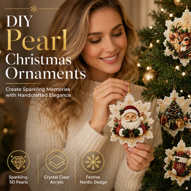 5D DIY Christmas Ornament – Sparkling Beads & Acrylic, 3D Glow, Easy to Make. Perfect for the Tree, Window & Gifts!