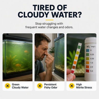 🥳2026 HOT SALE🥳💞50K+ SOLD! 🪣💨 50% OFF! Aquarium Care Tablets – reduces need for frequent water changes. Supports biological filtration & keeps water crystal clear. 50 tablets – lasts for weeks. Less heavy lifting, more time enjoying your fish! 🐟✨