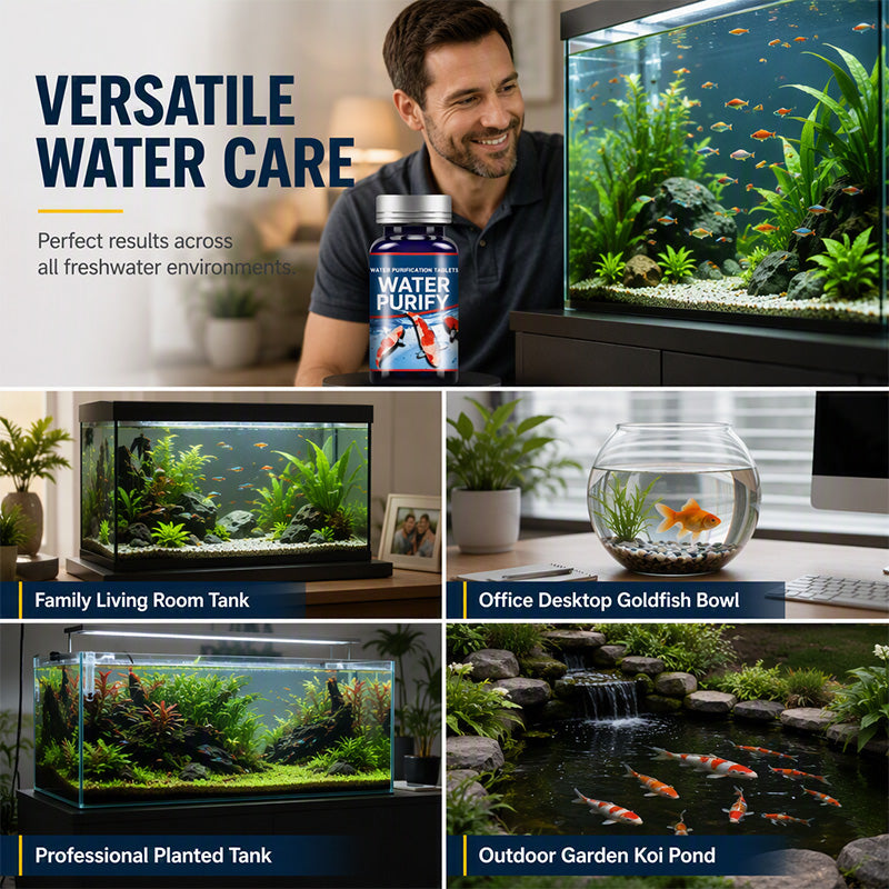 🥳2026 HOT SALE🥳💞50K+ SOLD! 🪣💨 50% OFF! Aquarium Care Tablets – reduces need for frequent water changes. Supports biological filtration & keeps water crystal clear. 50 tablets – lasts for weeks. Less heavy lifting, more time enjoying your fish! 🐟✨