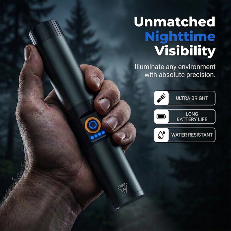🔦 LIMITED-TIME 50% OFF! ✨ Ultra-Bright Tactical Flashlight with Zoom Function – Rugged, Waterproof, Rechargeable 🏕️