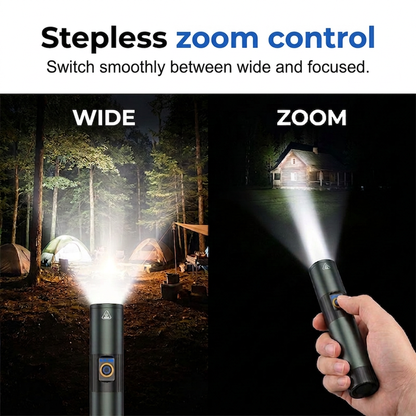 🔦 LIMITED-TIME 50% OFF! ✨ Ultra-Bright Tactical Flashlight with Zoom Function – Rugged, Waterproof, Rechargeable 🏕️