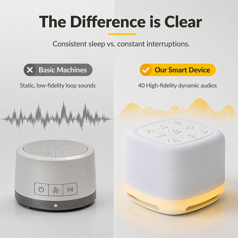 🥳2026 HOT SALE🥳💞50K+ SOLD! 🌙💤 White Noise Machine – acoustic shield blocks noise, protects deep sleep. 7-color night light & smart timer – wake up refreshed! 🛏️✅