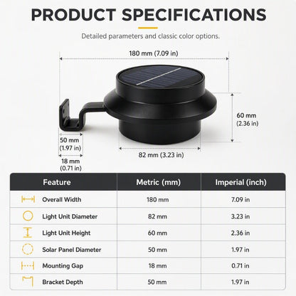 Light Any Fence Instantly! No-Wire Solar Gutter Lamp