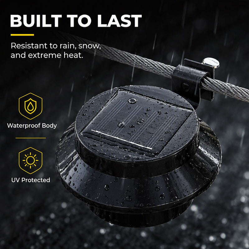 Light Any Fence Instantly! No-Wire Solar Gutter Lamp
