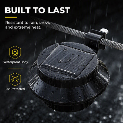Light Any Fence Instantly! No-Wire Solar Gutter Lamp