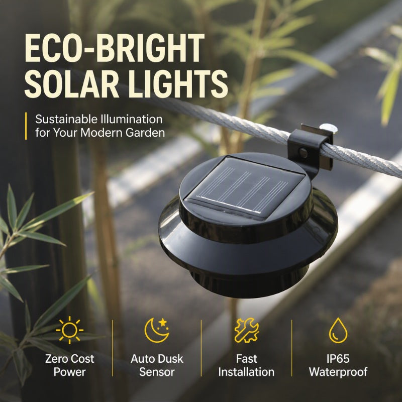 Light Any Fence Instantly! No-Wire Solar Gutter Lamp