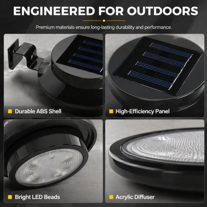 Light Any Fence Instantly! No-Wire Solar Gutter Lamp