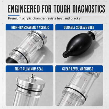 🔧 Combustion Chamber Leak Detector Kit – Fast Test, With Storage Bag 🚗