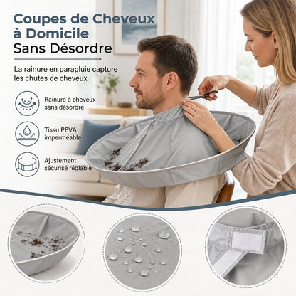 ✂️✨ Hair Cutting Cape with Hair Catcher – Keep Clippings Off Clothes & Floors