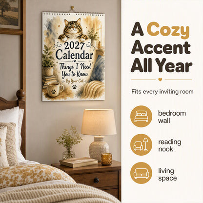 🐱🔥 50% OFF! 2027 A Cats Life Wall Calendar – Monthly Cute Cat Photos, Large Date Grid, Holiday Markings, Thick Paper, Hang-Anywhere Home & Office Decor ✨