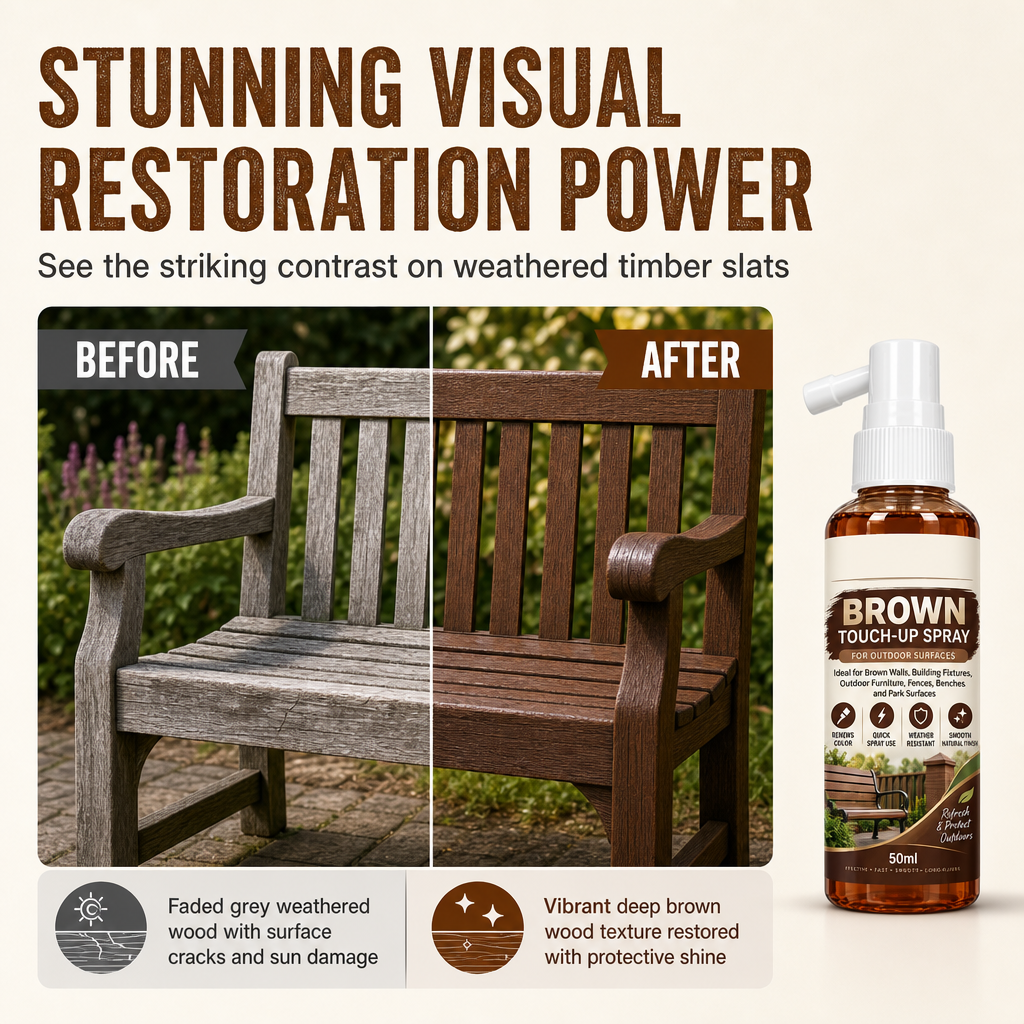 🪵✨ Wood Touch-Up Spray – Refresh Faded Outdoor Furniture