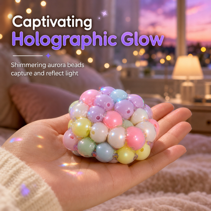 Aurora Colorful Beads Squishy Squeeze Ball