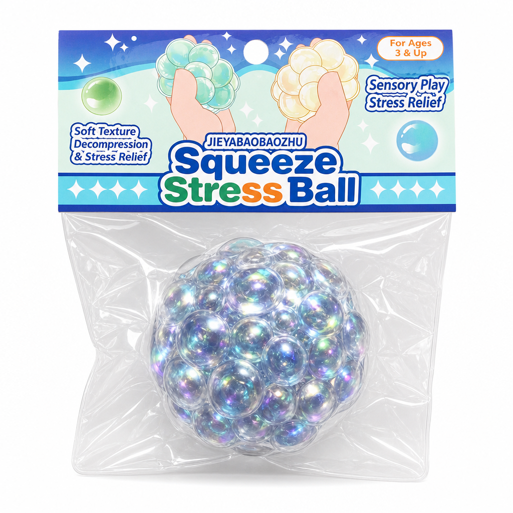 Aurora Colorful Beads Squishy Squeeze Ball