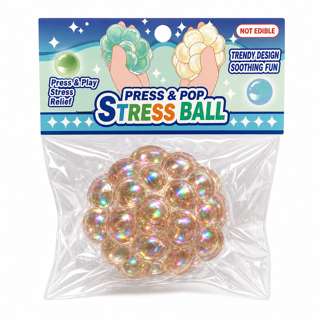Aurora Colorful Beads Squishy Squeeze Ball