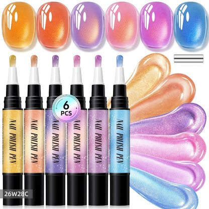 🎅LAST DAY HOT SALES - 50% OFF🌟😍Glitter Cat Eye Nail Polish Pen Set