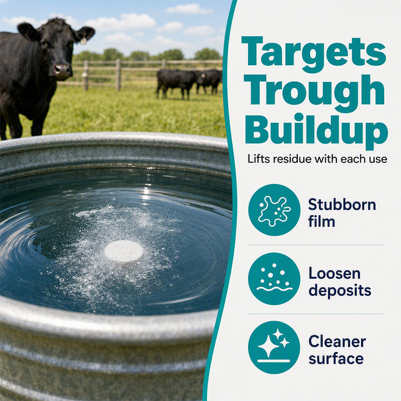 🧼 Livestock Water Tank Cleaning Tablets – 💧 Fast-Dissolving Trough & Water Container Cleaner