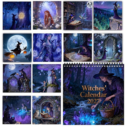 Mystical Witches Calendar 2027 🌙 12 Months of Enchanting Witch Artwork