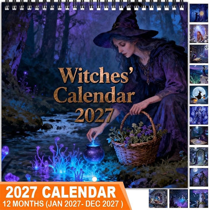 Mystical Witches Calendar 2027 🌙 12 Months of Enchanting Witch Artwork