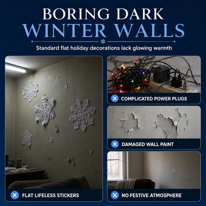 🥳2026 HOT SALE🥳💞50K+ SOLD!💥 50% OFF!❄️Glowing Snowflake Night Light Wall Stickers