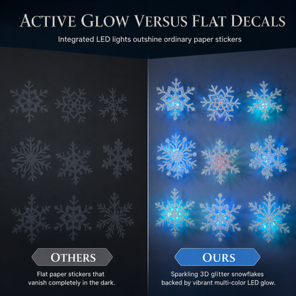🥳2026 HOT SALE🥳💞50K+ SOLD!💥 50% OFF!❄️Glowing Snowflake Night Light Wall Stickers