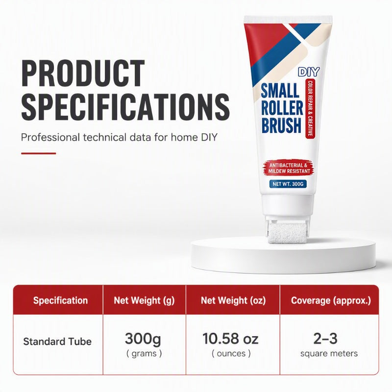 🧱🖌️✨Waterproof Wall Repair Paste with Integrated Small Roller Brush