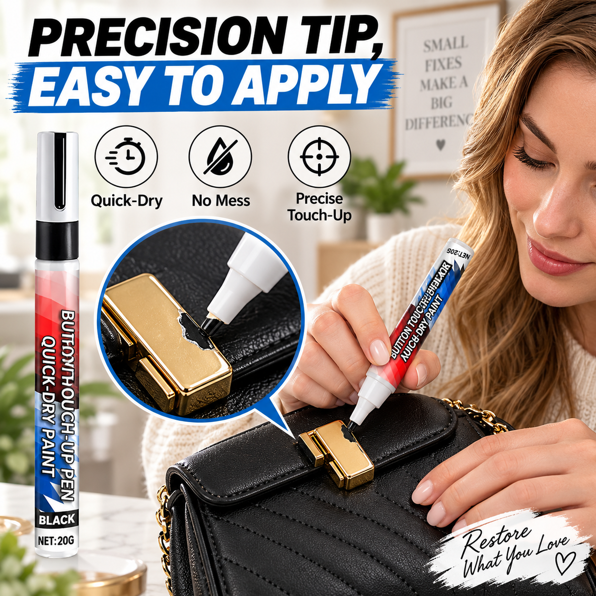 Multi-Purpose Button Touch-Up Pen