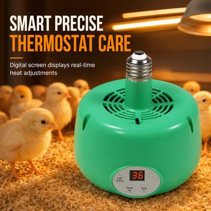 🐣Intelligent Temperature🔥Control Brooder Heater, Adjustable Thermostat Chick Heater for Baby Chicks, Ducklings & Poultry Brooding