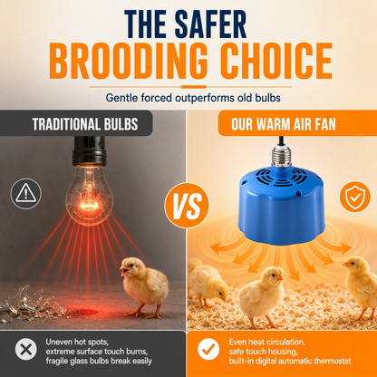 🐣Intelligent Temperature🔥Control Brooder Heater, Adjustable Thermostat Chick Heater for Baby Chicks, Ducklings & Poultry Brooding
