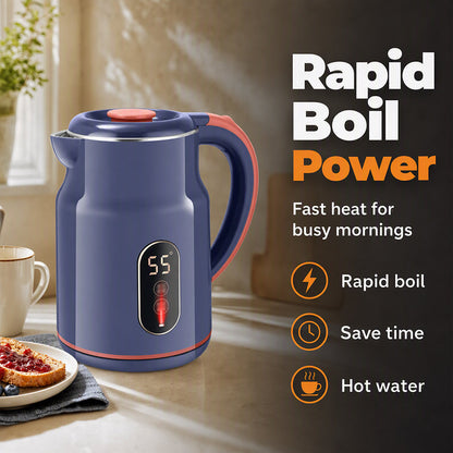 🥳2026 HOT SALE🥳💞50K+ SOLD! ☕🔥 50% OFF! Smart Electric Kettle – 3L, 1500W fast boil, 55°C keep warm, temp display & cool-touch. Family-size convenience! 🛡️✅