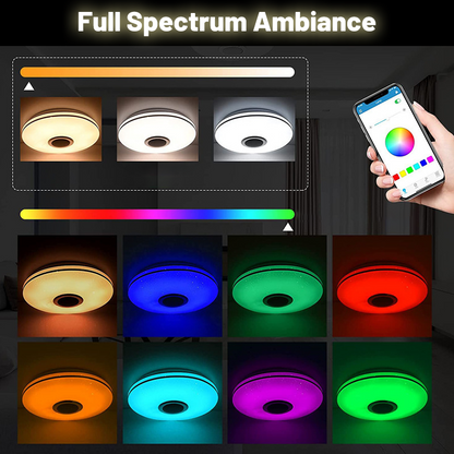 Smart LED Music Ceiling Light with Bluetooth Speaker