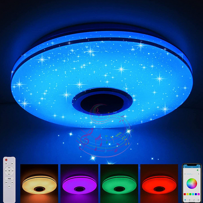Smart LED Music Ceiling Light with Bluetooth Speaker