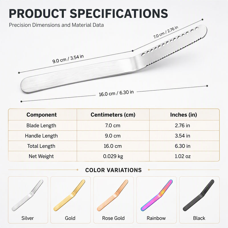 Professional 304 Stainless Steel 3-in-1 Butter Knife and Spreader