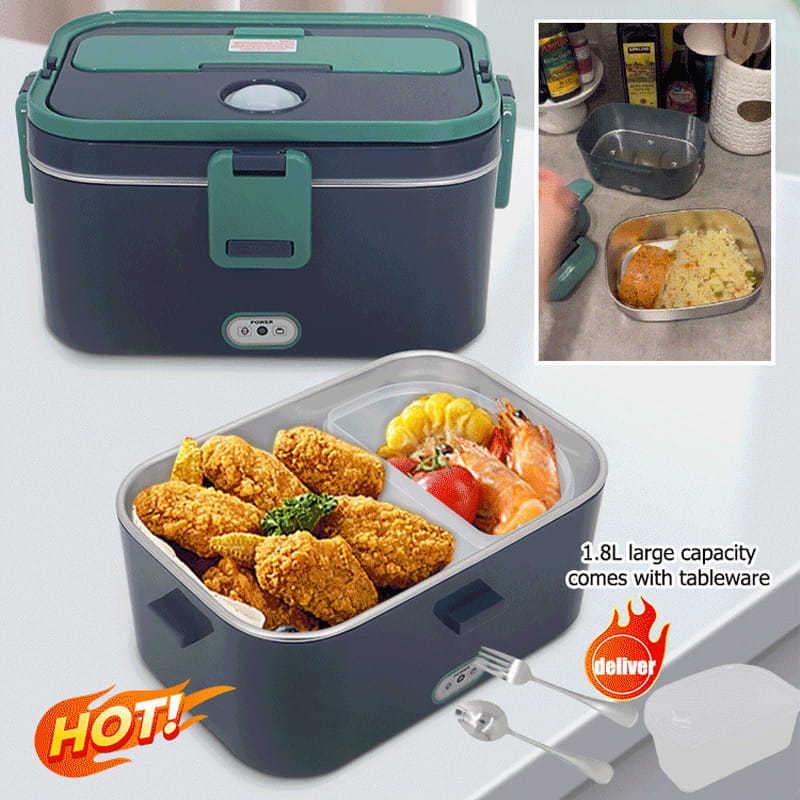 📢📢40% OFF !! ⏰Portable Electric Lunch Box Food Heater Set