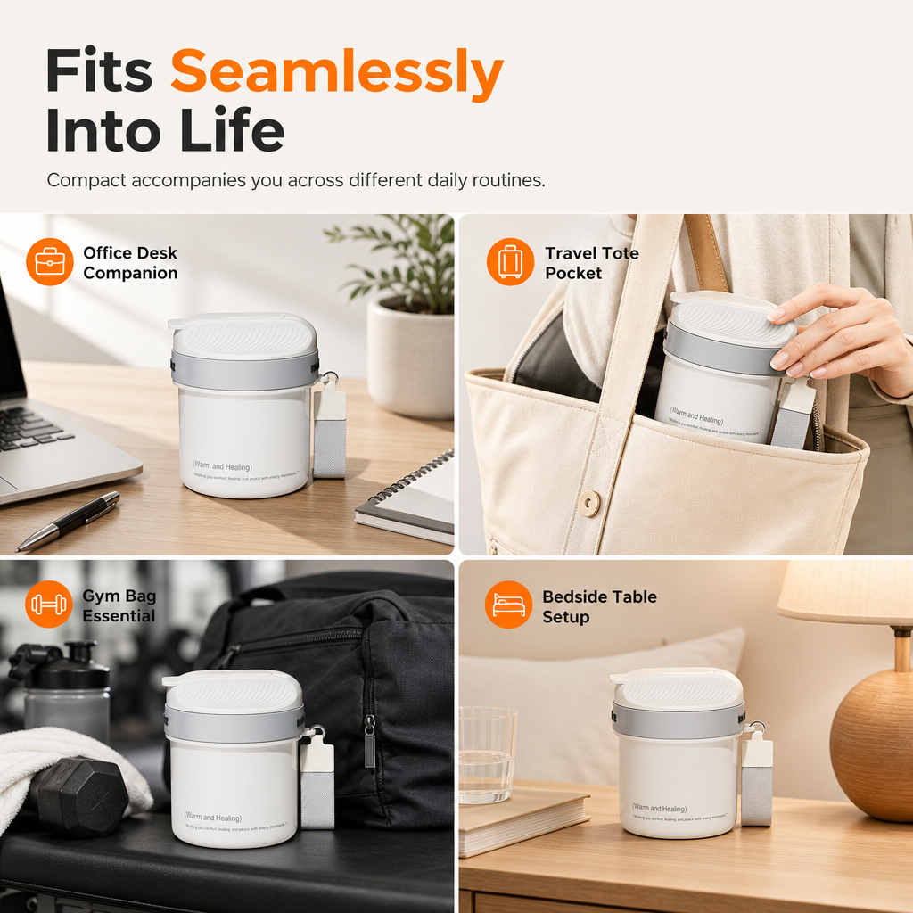 💊✈️Portable 4-Compartment Travel Pill Organizer – Compact, Secure, Easy to Carry