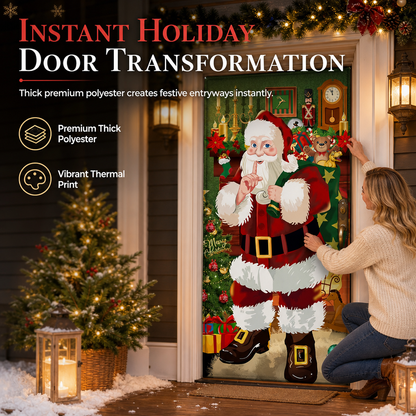 🎄Christmas Door Cover | Festive Holiday Front Door Decor for Xmas Home & Party