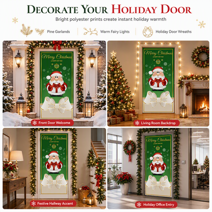 🎄Christmas Door Cover | Festive Holiday Front Door Decor for Xmas Home & Party