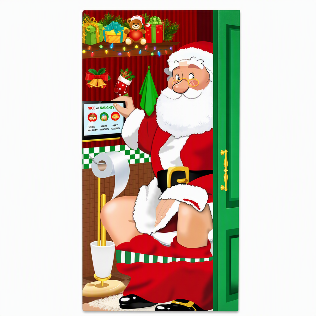 🎄Christmas Door Cover | Festive Holiday Front Door Decor for Xmas Home & Party