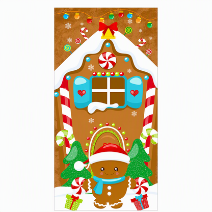 🎄Christmas Door Cover | Festive Holiday Front Door Decor for Xmas Home & Party